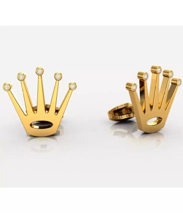 Rolex Crown Cufflinks With Chain