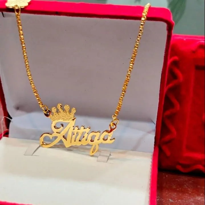 Customize Crown Name Necklace