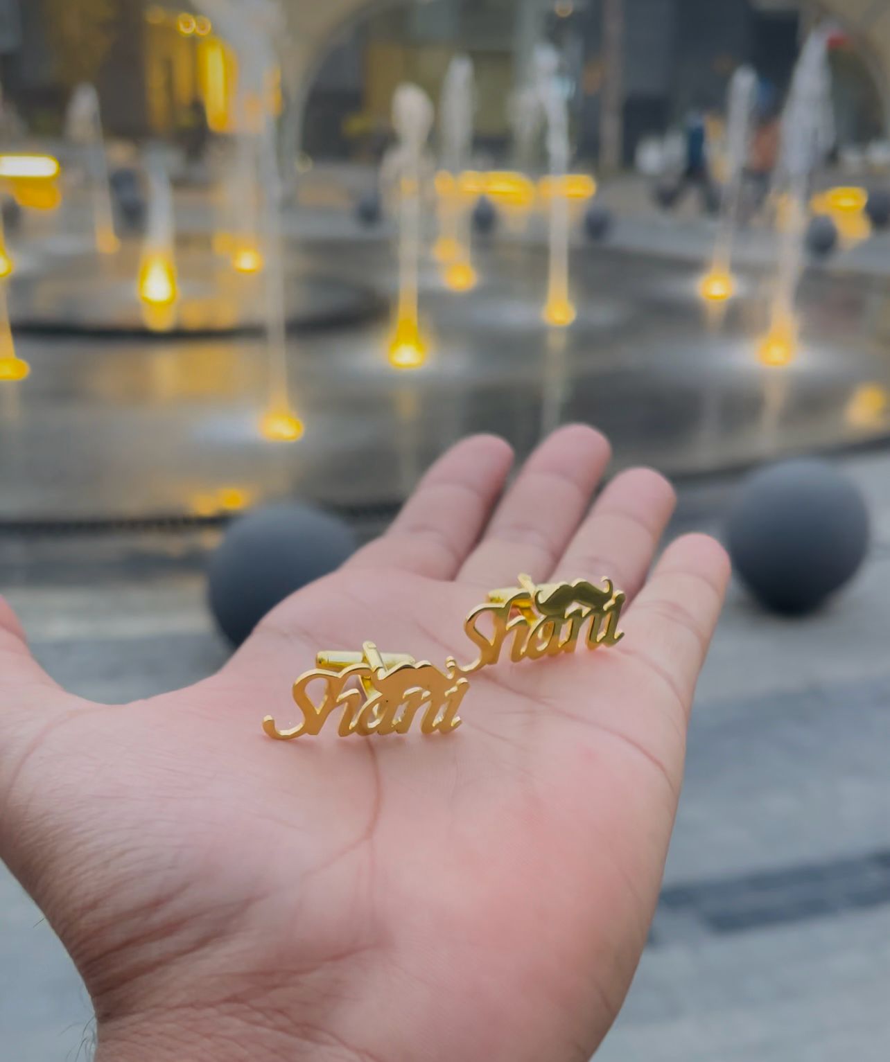 Customize Name Cufflinks With Mustache