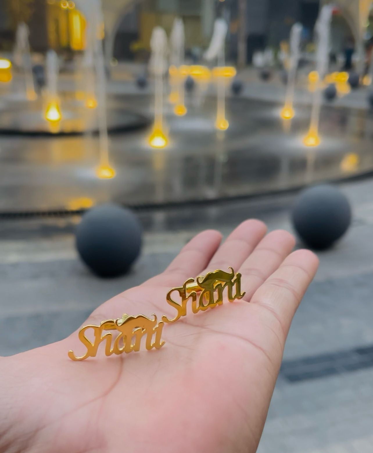 Customize Name Cufflinks With Mustache