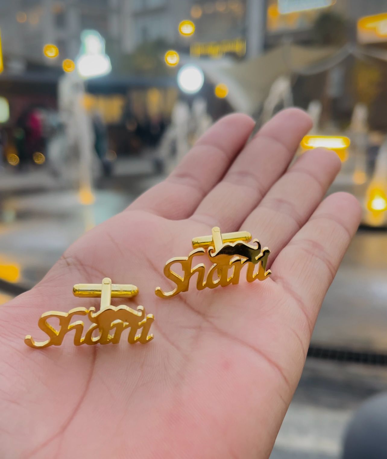 Customize Name Cufflinks With Mustache