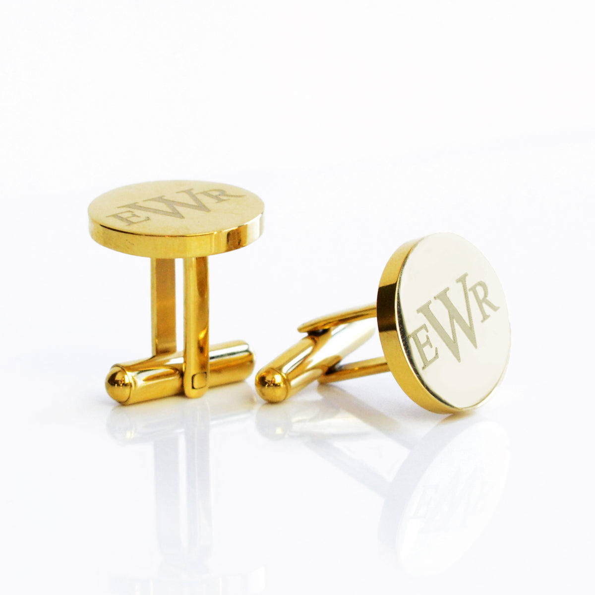 Engraved Round Name Cufflink